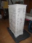 Chest of drawers painted with orchids