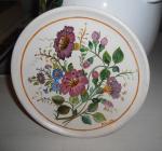 Wooden Plate decorated with flowers (3)