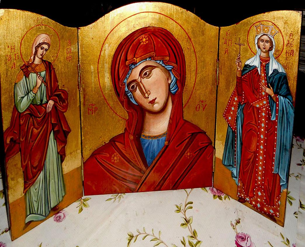 Triptic-Sfintele Agata, Maria, Elena