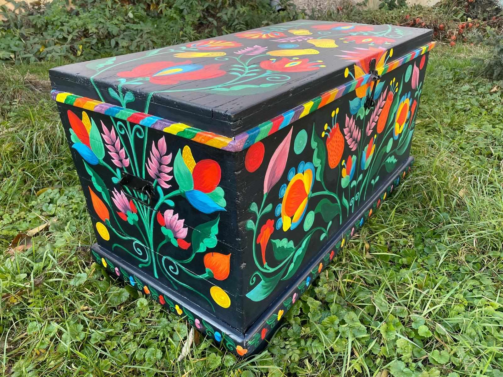 Cufar pictat manual- boho chic